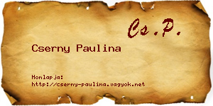Cserny Paulina névjegykártya