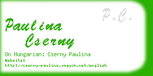 paulina cserny business card
